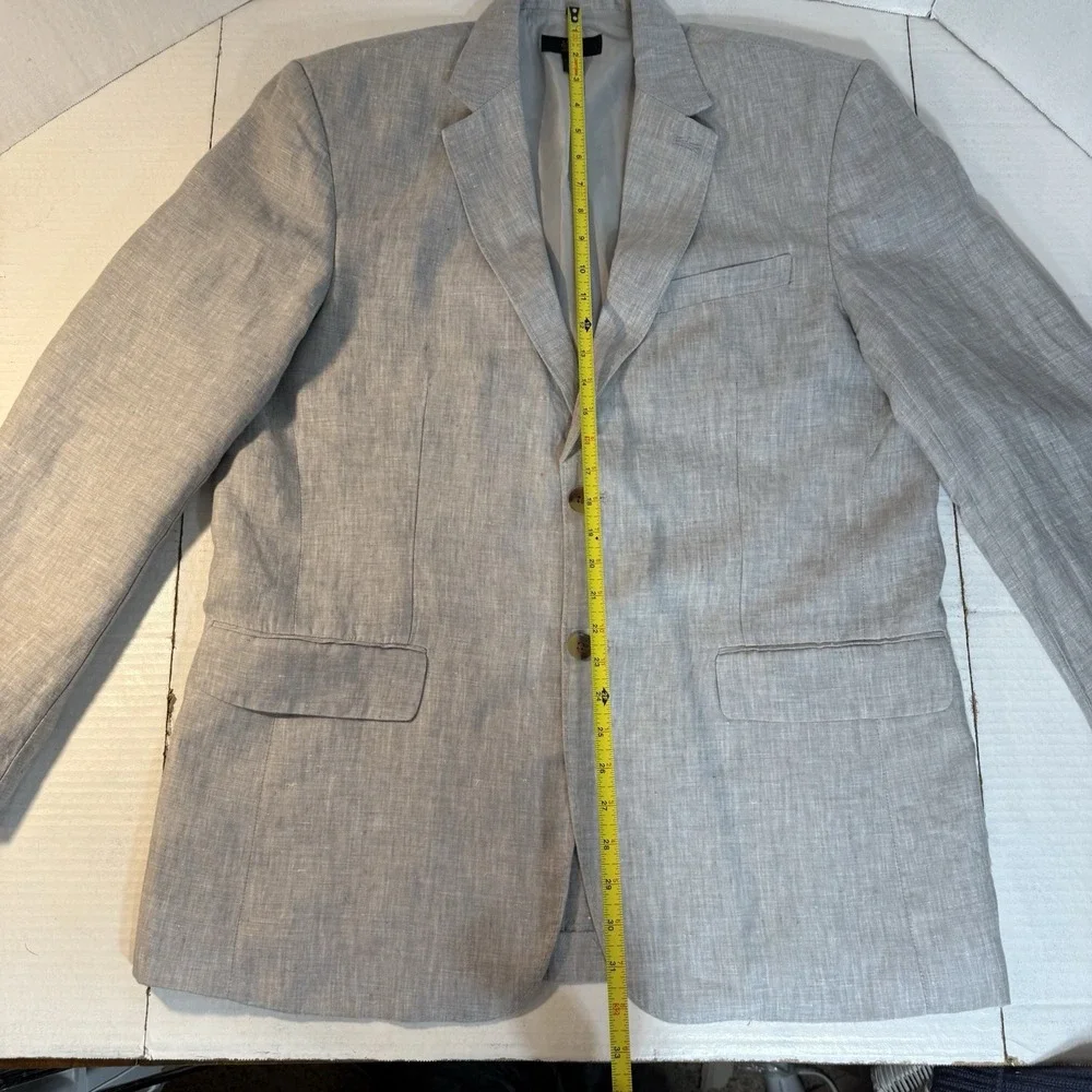 Mens 48 Linen Blazer Jacket‎ 2 Button Sport 1/4 Lined Luxury MINT Casual Summer